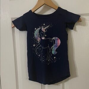 Jumping Beans Navy Unicorn Short Sleeve Tee